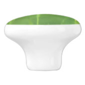 Lila Iris-Malerei - Original Blume Kunst Keramikknauf (Seitenansicht)