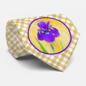 Lila Iris-Malerei - Original Blume Kunst Krawatte (Gerollt)