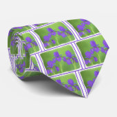 Lila Iris-Malerei - Original Blume Kunst Krawatte (Gerollt)