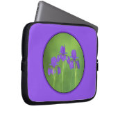 Lila Iris-Malerei - Original Blume Kunst Laptopschutzhülle (Vorne Rechts)