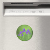 Lila Iris-Malerei - Original Blume Kunst Magnet (In Situ (Geschirrspüler))