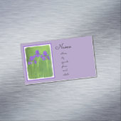 Lila Iris-Malerei - Original Blume Kunst Magnetische Visitenkarte (Beispiel)
