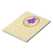 Lila Iris-Malerei - Original Blume Kunst Notizblock (Rotiert)