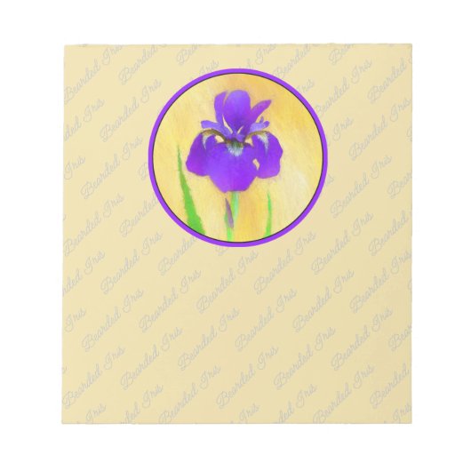 Lila Iris-Malerei - Original Blume Kunst Notizblock (Vorderseite)