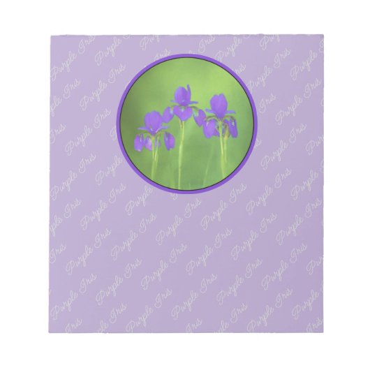 Lila Iris-Malerei - Original Blume Kunst Notizblock (Vorderseite)