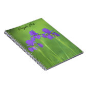 Lila Iris-Malerei - Original Blume Kunst Notizblock (Rechte Seite)