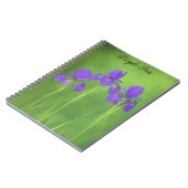 Lila Iris-Malerei - Original Blume Kunst Notizblock (Linke Seite)