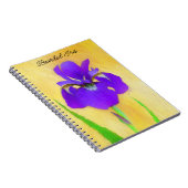 Lila Iris-Malerei - Original Blume Kunst Notizblock (Rechte Seite)