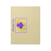Lila Iris-Malerei - Original Blume Kunst Notizblock (Rotiert)