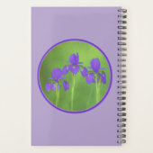 Lila Iris-Malerei - Original Blume Kunst Planer (Rückseite)