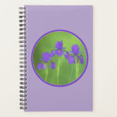 Lila Iris-Malerei - Original Blume Kunst Planer (Vorderseite)