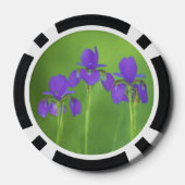 Lila Iris-Malerei - Original Blume Kunst Pokerchips (Rückseite)