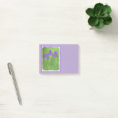 Lila Iris-Malerei - Original Blume Kunst Post-it Klebezettel (Büro)