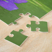 Lila Iris-Malerei - Original Blume Kunst Puzzle (Seite)