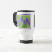 Lila Iris-Malerei - Original Blume Kunst Reisebecher (Vorderseite Links)