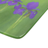 Lila Iris-Malerei - Original Blume Kunst Schneidebrett (Ecke)