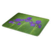 Lila Iris-Malerei - Original Blume Kunst Schneidebrett (Ecke)