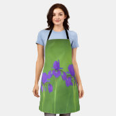 Lila Iris-Malerei - Original Blume Kunst Schürze (Getragen)