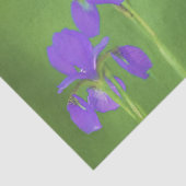 Lila Iris-Malerei - Original Blume Kunst Seidenpapier (Ausschnitt)
