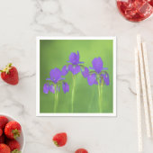 Lila Iris-Malerei - Original Blume Kunst Serviette (Beispiel)
