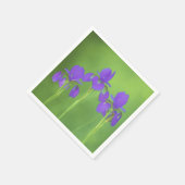 Lila Iris-Malerei - Original Blume Kunst Serviette (Ecke)