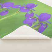 Lila Iris-Malerei - Original Blume Kunst Sherpadecke (3/4)