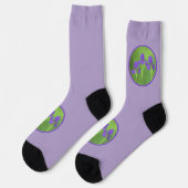 Lila Iris-Malerei - Original Blume Kunst Socken (Linkes Detail)
