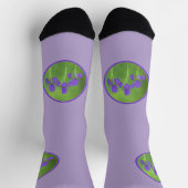 Lila Iris-Malerei - Original Blume Kunst Socken (Oben)