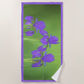 Lila Iris-Malerei - Original Blume Kunst Strandtuch (Vorderseite)