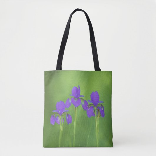 Lila Iris-Malerei - Original Blume Kunst Tasche (Vorderseite)