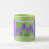 Lila Iris-Malerei - Original Blume Kunst Tasse (Zentrum)