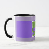 Lila Iris-Malerei - Original Blume Kunst Tasse (Links)