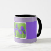 Lila Iris-Malerei - Original Blume Kunst Tasse (VorderseiteRechts)