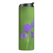 Lila Iris-Malerei - Original Blume Kunst Thermosbecher (Nach links gedreht)