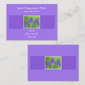 Lila Iris-Malerei - Original Blume Kunst Visitenkarte (Vorne/Hinten)