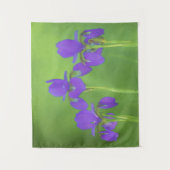 Lila Iris-Malerei - Original Blume Kunst Wandteppich (Vorderseite)
