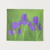 Lila Iris-Malerei - Original Blume Kunst Wandteppich (Vorderseite (Horizontal))