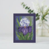 Lila Iris Mini Collectible Prints Postkarte (Stehend Vorderseite)