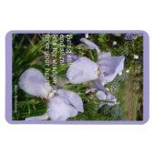 Lila Iris mit leiser Inspiration Magnet (Horizontal)
