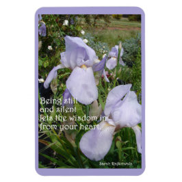 Lila Iris mit leiser Inspiration Magnet
