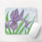 Lila Iris Mousepad (Mit Mouse)
