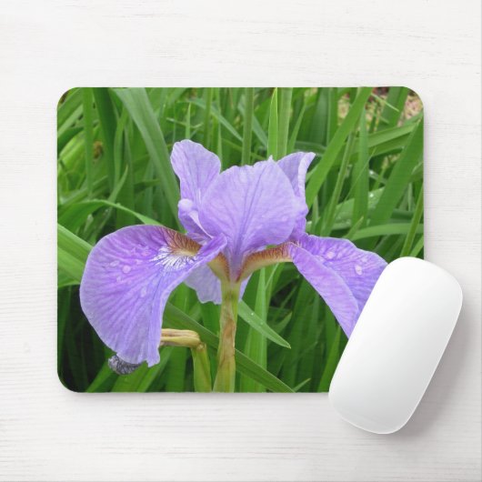 Lila Iris Mousepad (Mit Mouse)