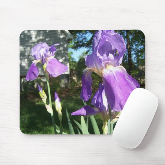 Lila Iris Mousepad (Mit Mouse)