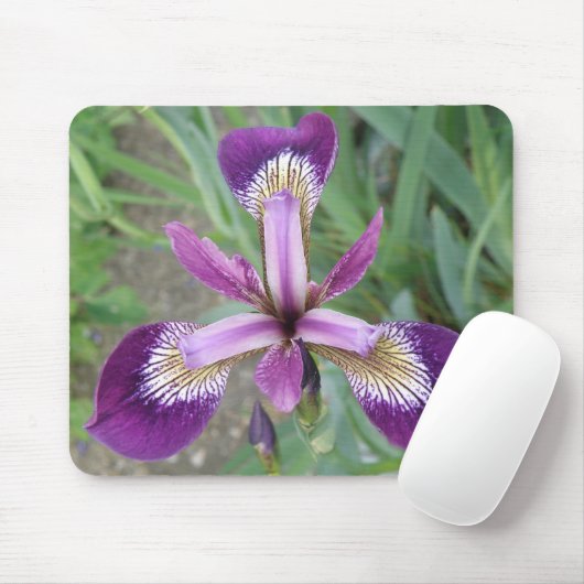 Lila Iris Mousepad (Mit Mouse)