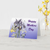 Lila Iris-Muttertagskarte Karte (Gelbe Blume)