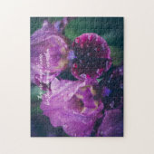 Lila Iris nach Regen Puzzle (Vertikal)