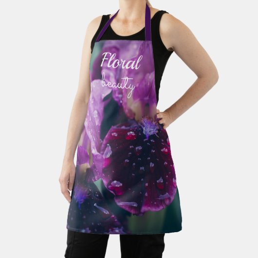 Lila Iris nach Regen Schürze (InSitu)