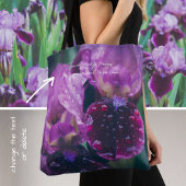 Lila Iris nach Regen Tasche