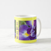 lila Iris nah Kaffeetasse (VorderseiteRechts)