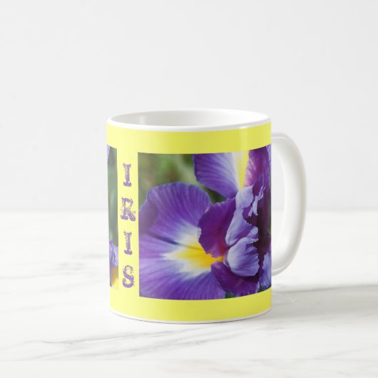 lila Iris nah Kaffeetasse (VorderseiteRechts)
